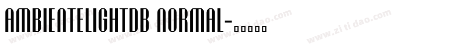 AmbienteLightDB Normal字体转换